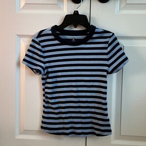 Old Navy Striped Tee - Navy and Light Blue